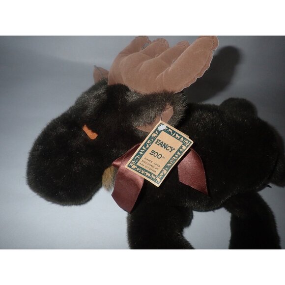 Fancy Zoo Plush Moose Stuffed Floppy Animal 15" New Soft - Picture 4 of 5